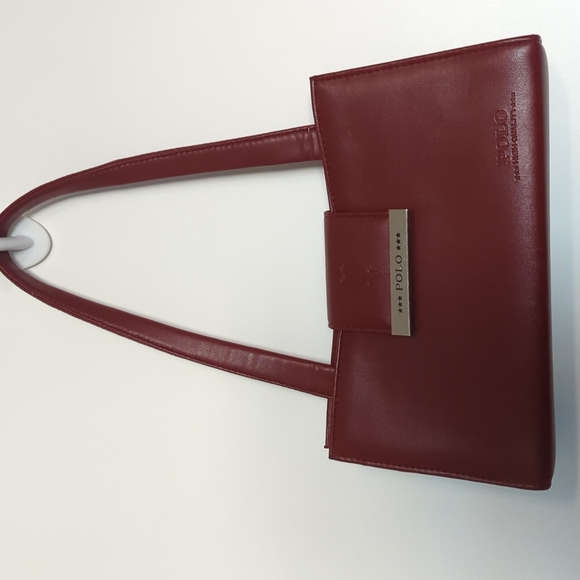 Polo Ralph Lauren Handbags - Polo small structured wine coloured bag
